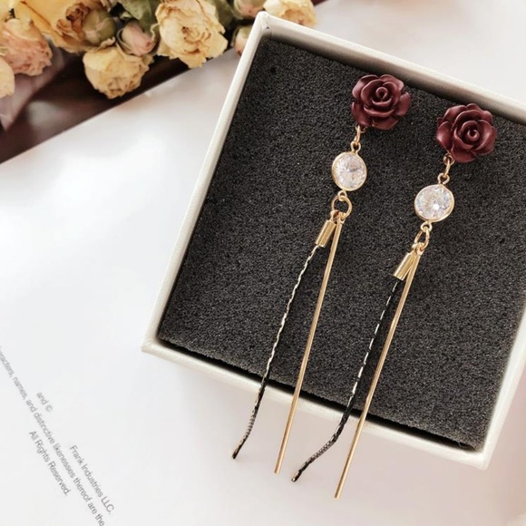Cute Nation Jewelry - NEW FLORENCE Rose Flower Handmade Earrings 53